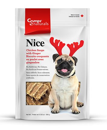 Crumps Naturals Treats Naturals Nice Chicken Snaps with Ginger Woofur Natural Pet Products