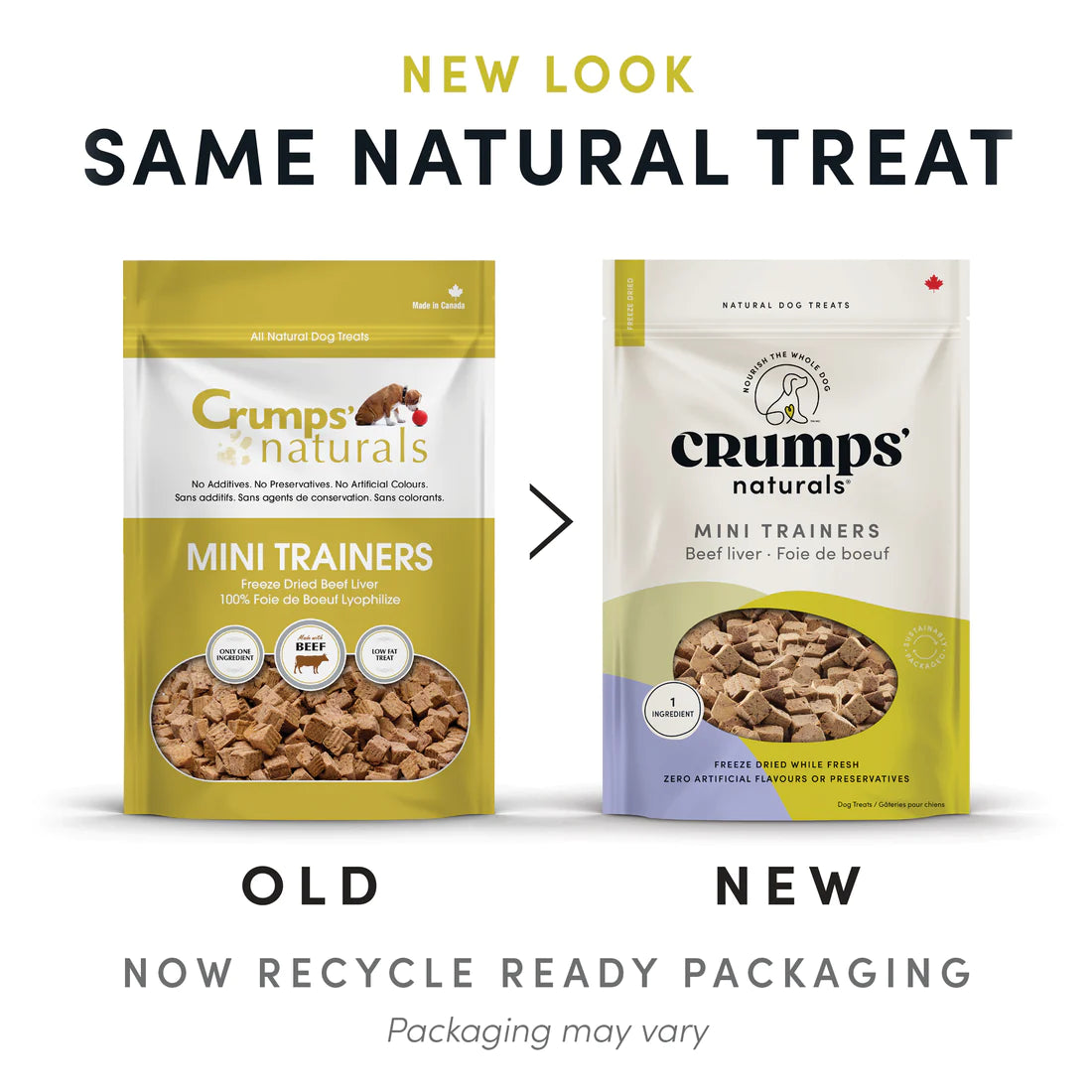 Crumps' Naturals Treats - Freeze-Dried Beef Liver Mini Trainers - Woofur Natural Pet Products