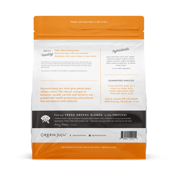 Green Juju - Freeze Dried Duck Orange 85g