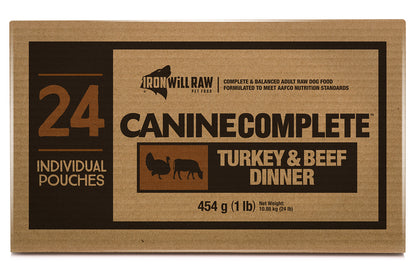 IRON WILL RAW - CANINE COMPLETE: TURKEY & BEEF DINNER