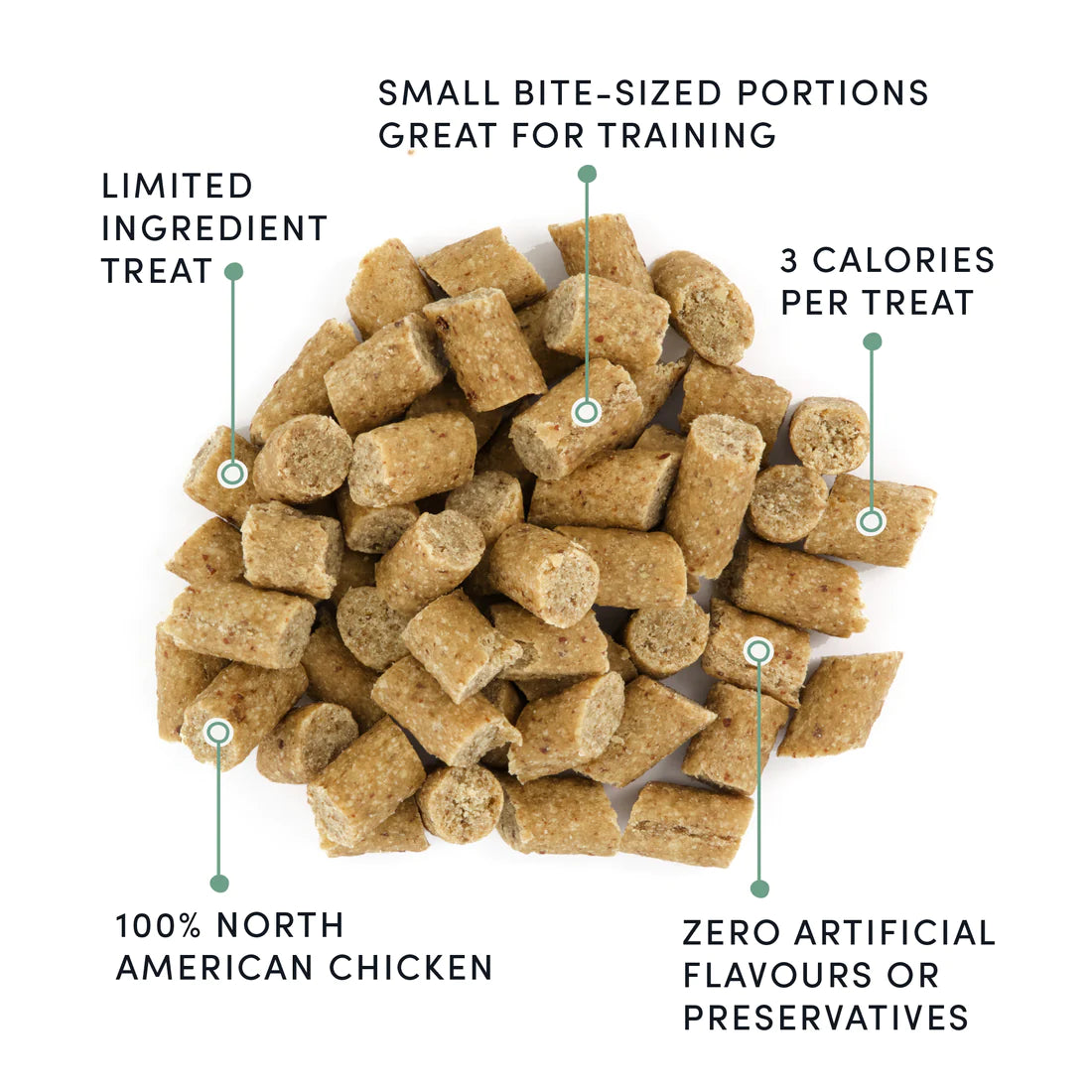 Crumps' Naturals Treats - Semi Moist Chicken Mini Trainers 132g