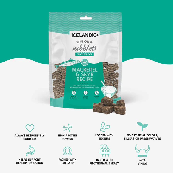 Icelandic+ Mackerel & Skyr Soft Chew Nibblets 2.5oz