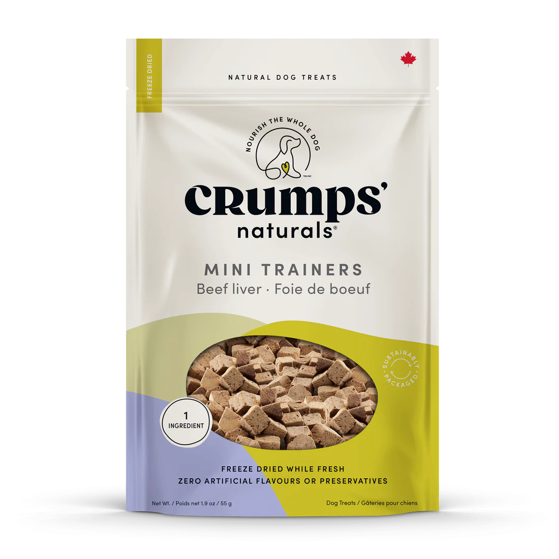 Crumps' Naturals Treats - Freeze-Dried Beef Liver Mini Trainers - Woofur Natural Pet Products
