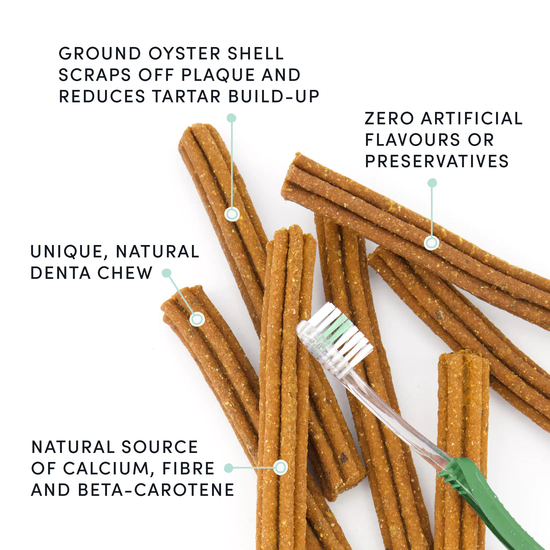 Crumps' Naturals Treats - Plaque Busters Bacon Dental Sticks