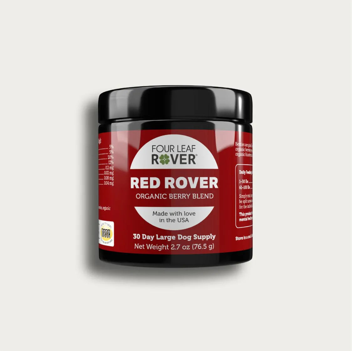 Four Leaf Rover - Red Rover - Organic Berries for Dogs - 76.5 g