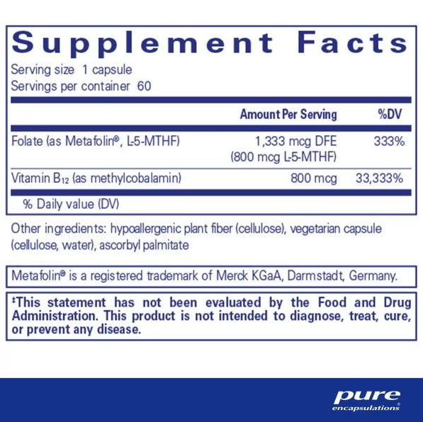 Pure Encapsulations - B12 Folate