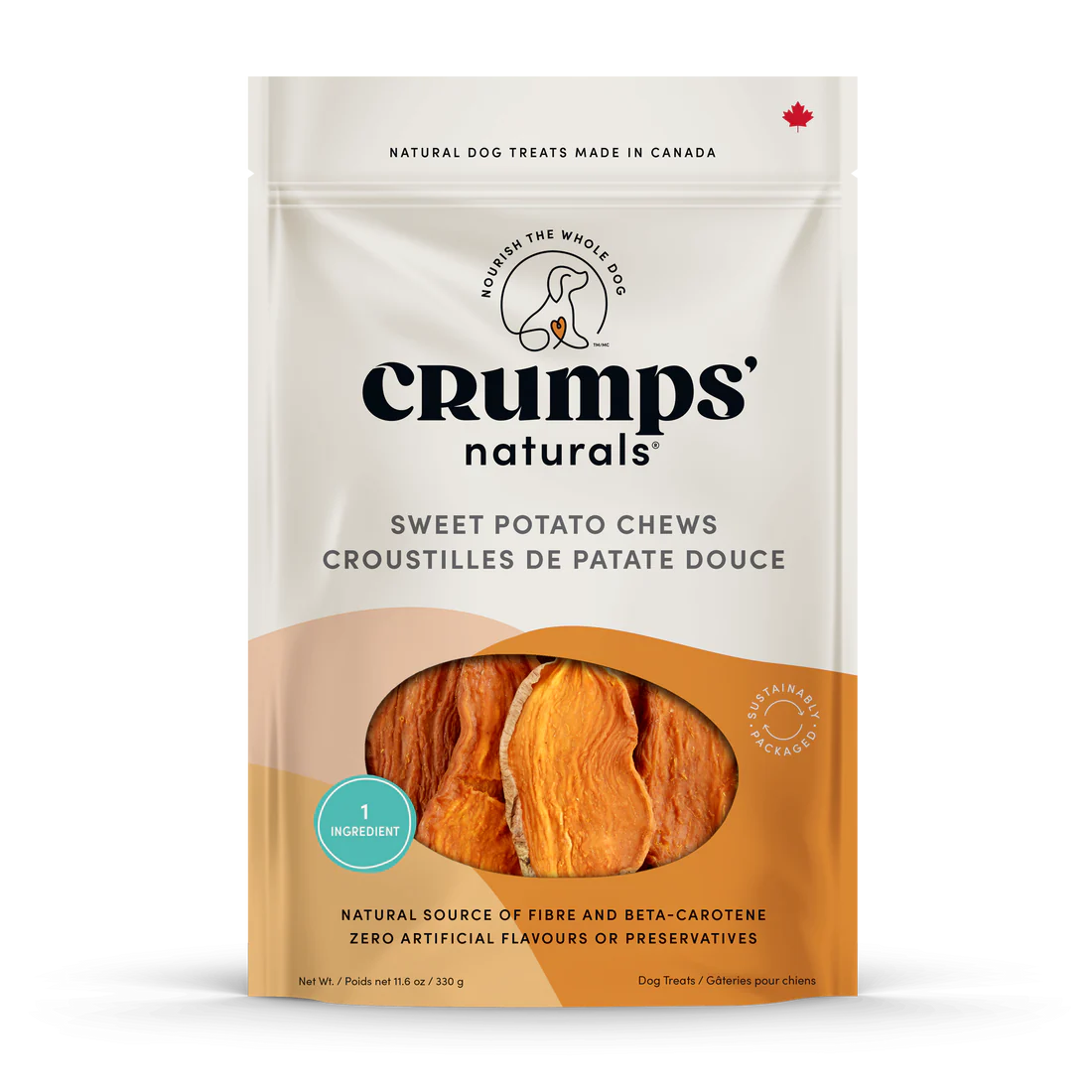 Crumps' Naturals Treats - Sweet Potato Chew - Woofur Natural Pet Products