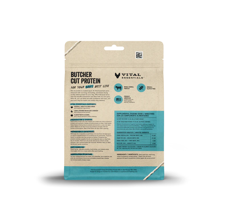 Vital Essentials - Protein Mix-In Mini Nibs Beef Topper for Dogs (6oz)