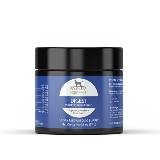 Four Leaf Rover - Digest - Digestive Enzymes & Probiotics for Dogs - 37 g