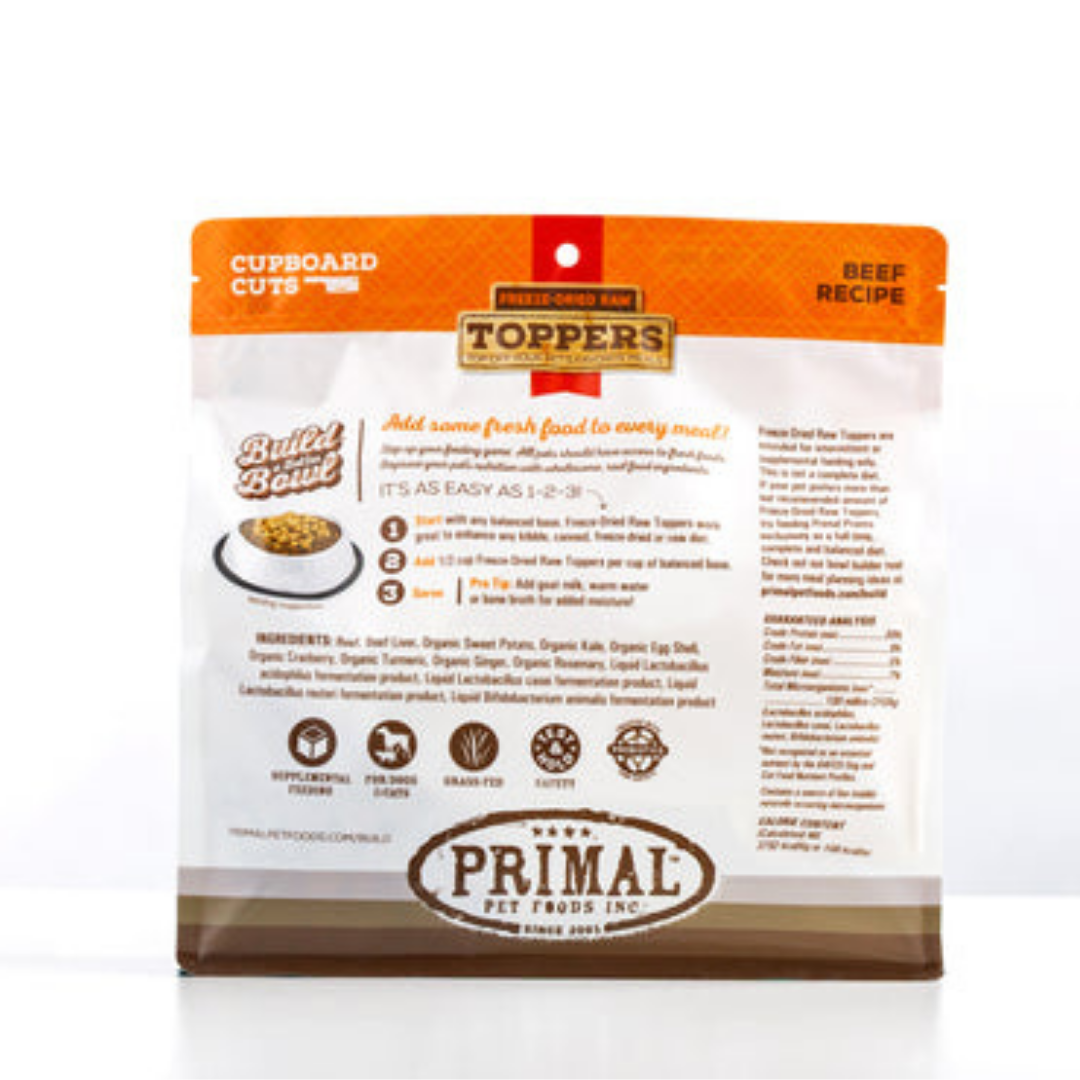 PRIMAL Beef Cupboard Cuts Topper Dog