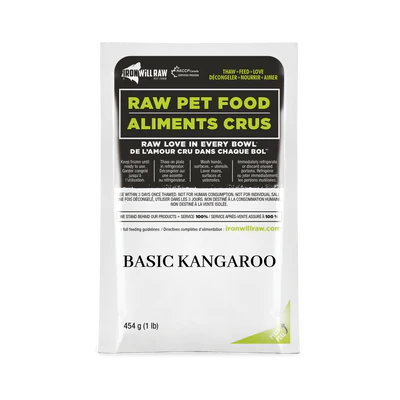 IRON WILL RAW - BASIC KANGAROO with PORK ORGAN - 6LB