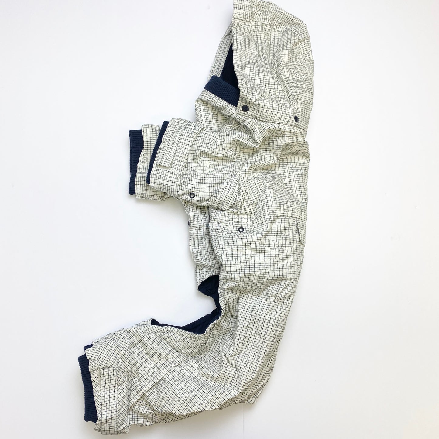 IsPet - Full Body Rain Jacket (Off-White Plaid)