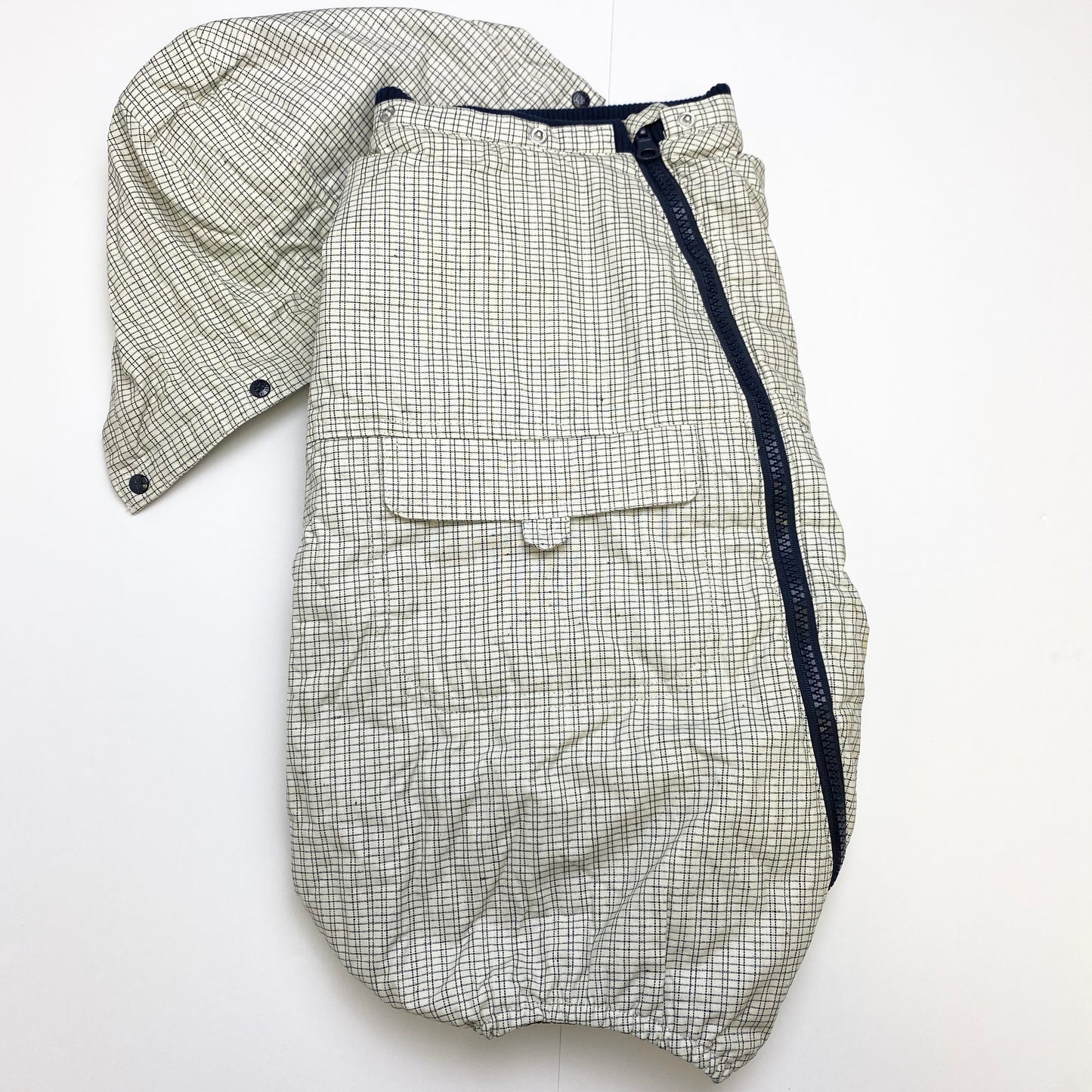IsPet - Full Body Rain Jacket (Off-White Plaid)