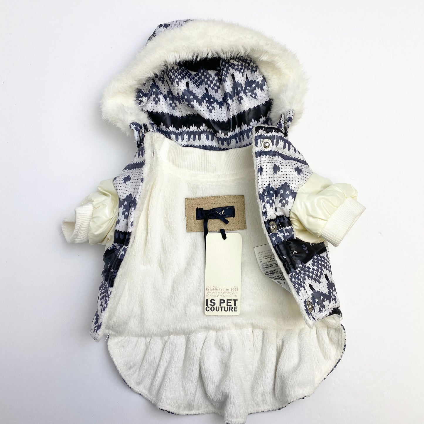 IsPet - White/Cream Patterned Jacket