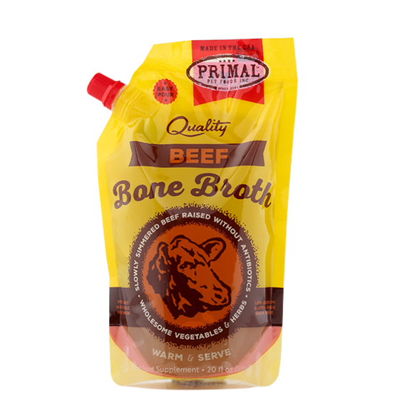 Primal Frozen - Beef Bone Broth - Woofur Natural Pet Products