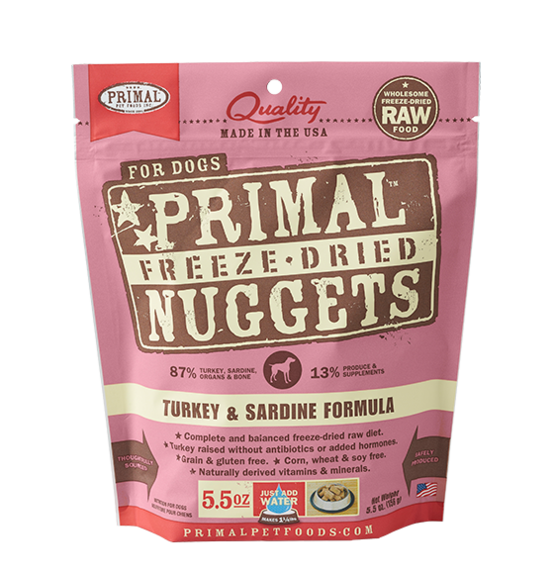 Primal Freeze Dried - Turkey & Sardine - Woofur Natural Pet Products