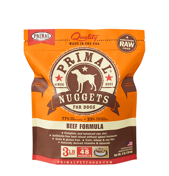 Primal Frozen - Beef - 3lbs - Woofur Natural Pet Products