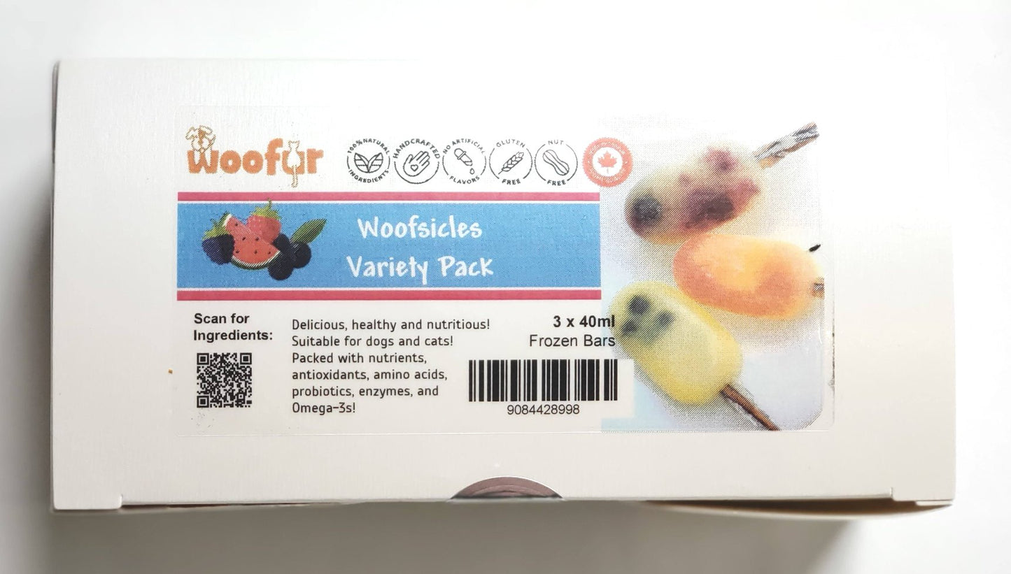 Woofsicle - Variety 3-Pack - Chubbs Bars, - pet shampoo, Woofur Natural Pet Products - Chubbs Bars Company, Woofur Natural Pet Products - Chubbs Bars Canada