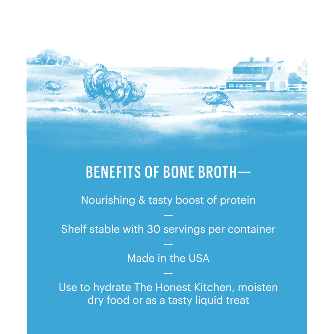 Honest Kitchen - Instant Turkey Bone Broth with Turmeric (3.6oz)