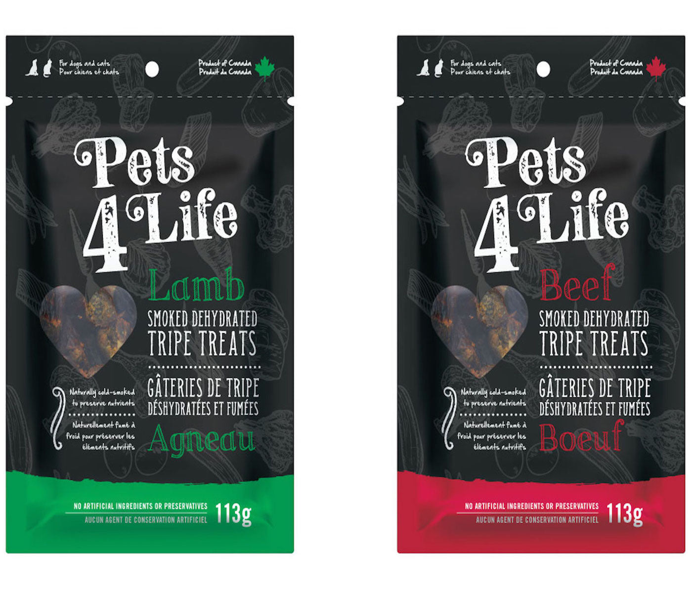 Pets4Life - Smoked Tripe Bites Treats - Chubbs Bars, Treats - pet shampoo, Woofur - Chubbs Bars Company, Woofur Natural Pet Products - Chubbs Bars Canada