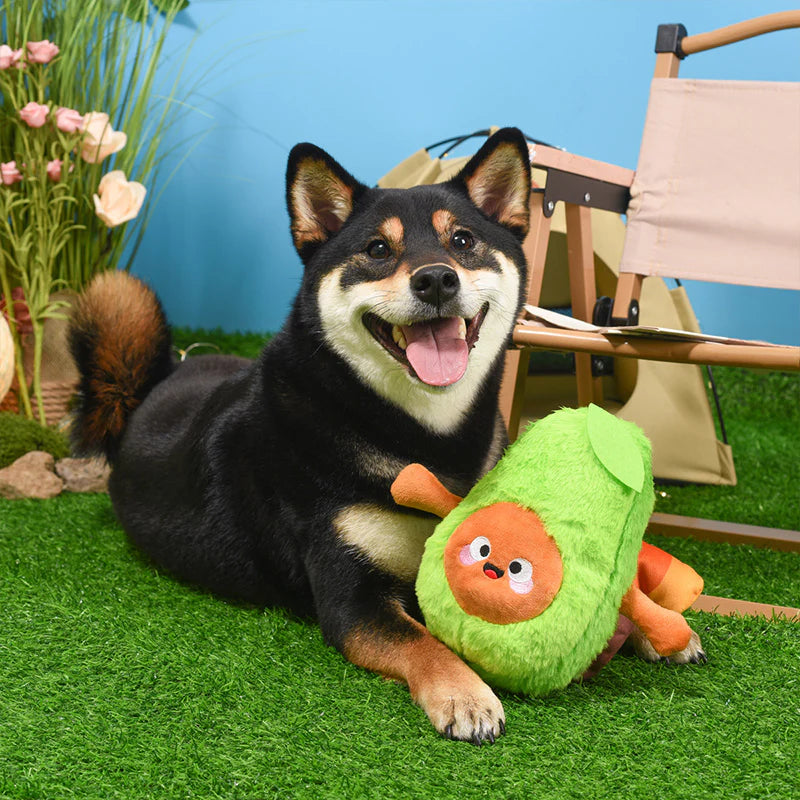 HugSmart: Fuzzy Friendz Camping Pups - Avocado