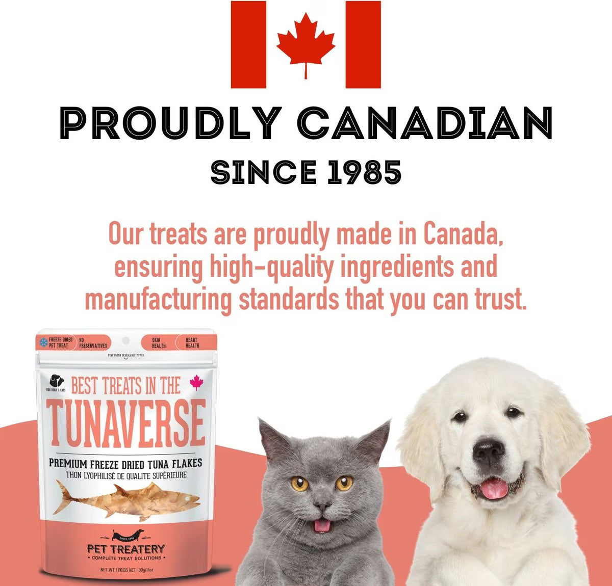 The Granville Island Pet - Best Treats in the Tunaverse (Freeze Dried Tuna Flakes) - Woofur Natural Pet Products