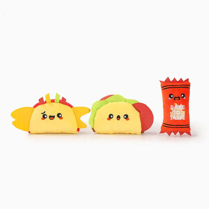 HugSmart: Fuzzy Friendz Fiesta Chewsday - Taco Pupper 3pk