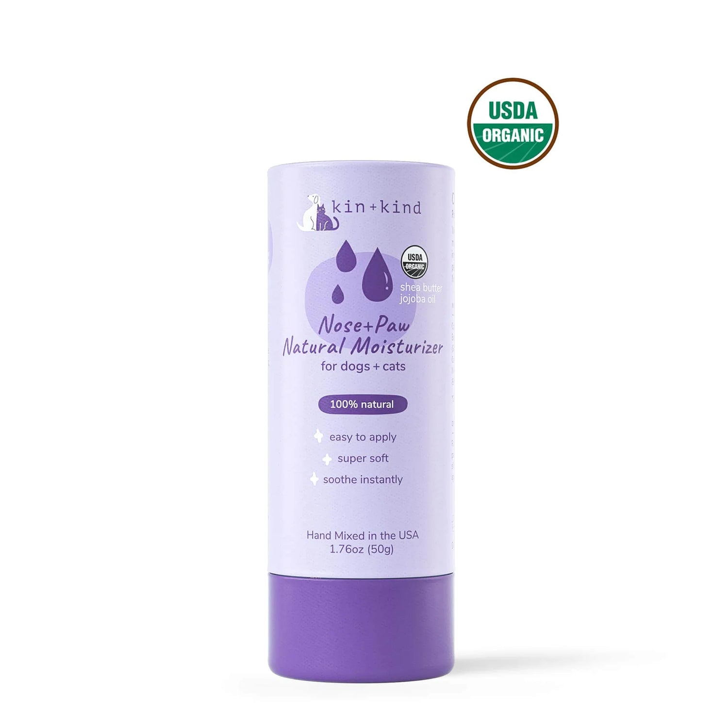 Kin + Kind - Organic Nose & Paw Moisturizer Stick for Dogs & Cats - Woofur Natural Pet Products