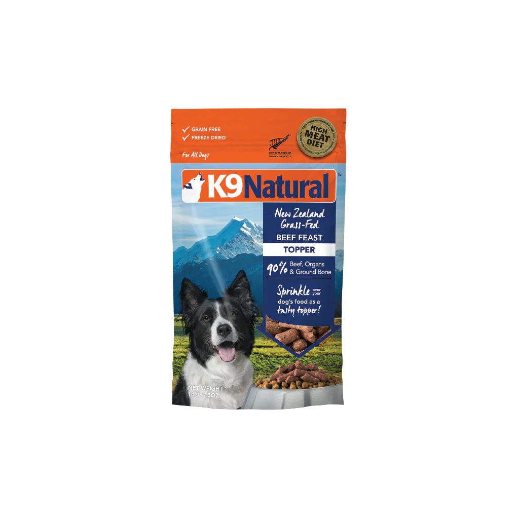 K9 NATURAL TOPPER - BEEF FEAST - Woofur Natural Pet Products
