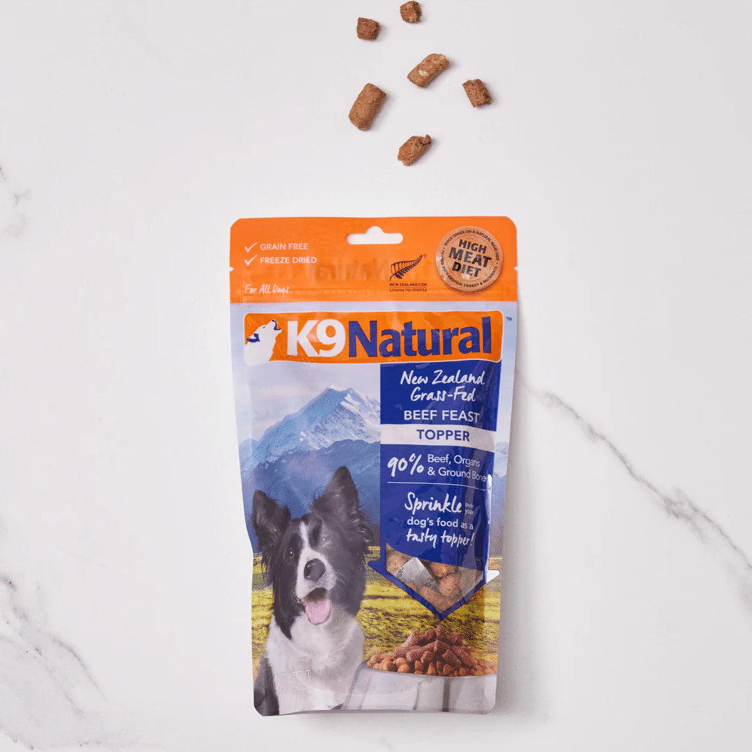 K9 NATURAL TOPPER - BEEF FEAST - Woofur Natural Pet Products