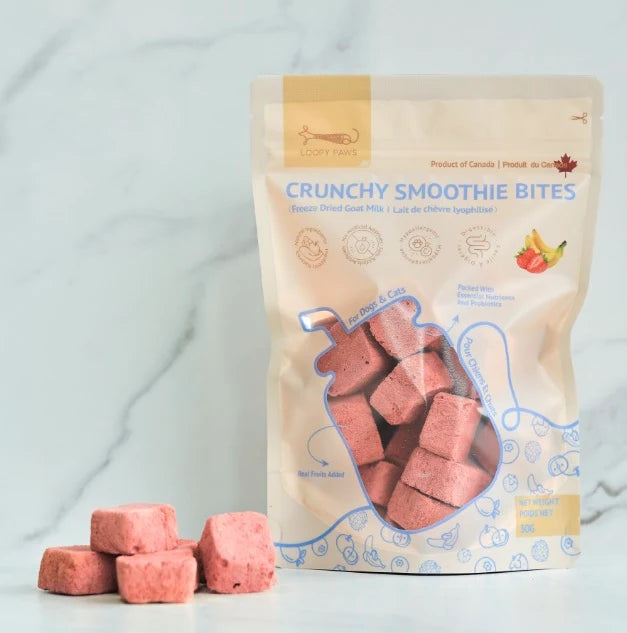 Loopy Paws - Crunchy Smoothie Bites - Strawberry & Banana