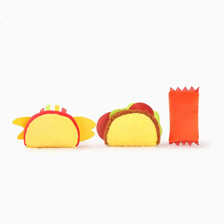 HugSmart: Fuzzy Friendz Fiesta Chewsday - Taco Pupper 3pk