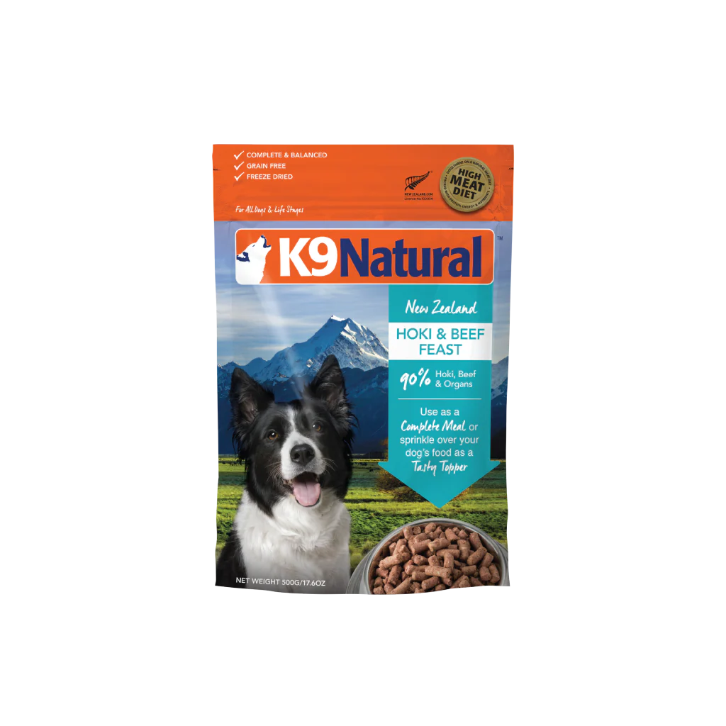 K9 NATURAL FD FOOD - HOKI & BEEF FEAST - Woofur Natural Pet Products