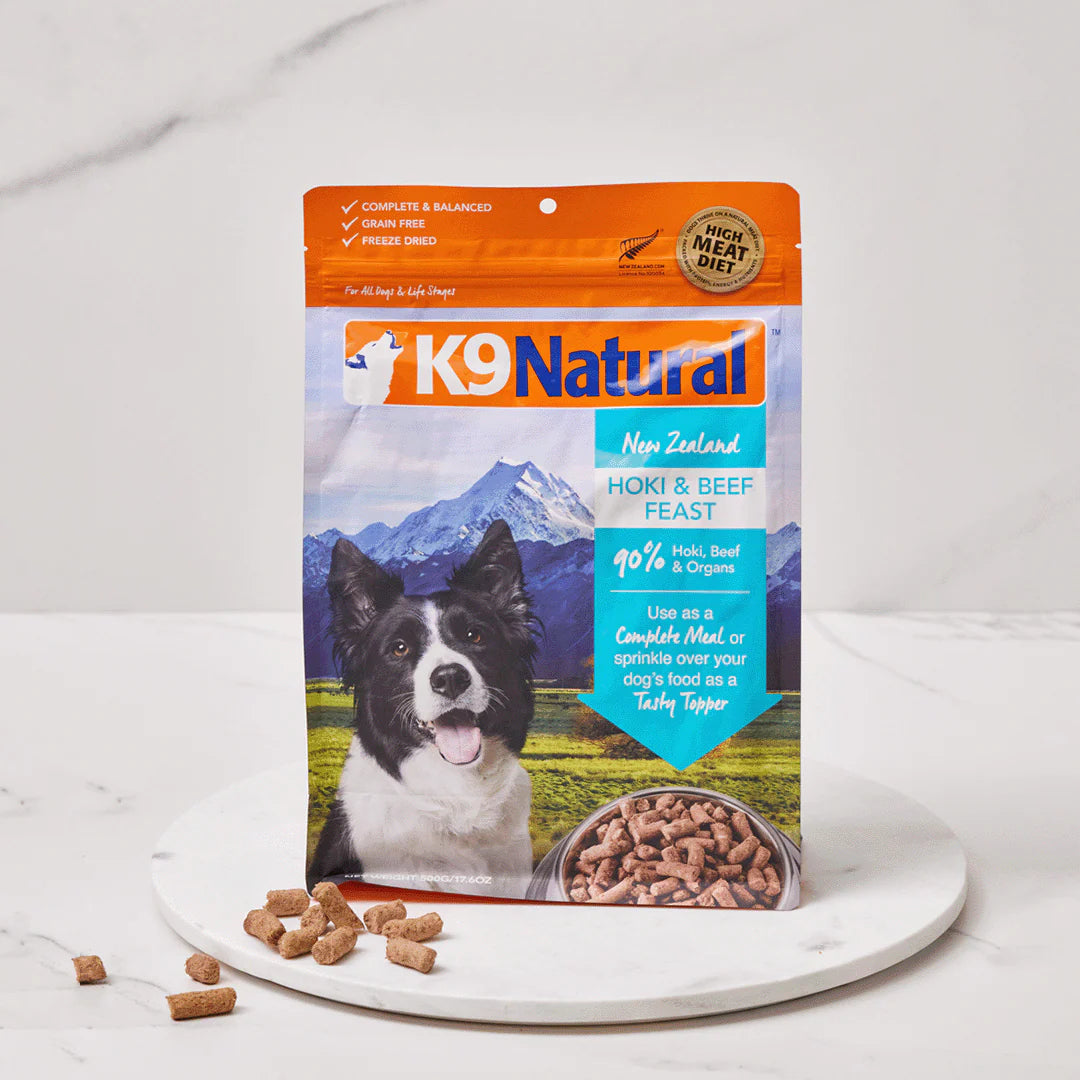 K9 NATURAL FD FOOD - HOKI & BEEF FEAST - Woofur Natural Pet Products