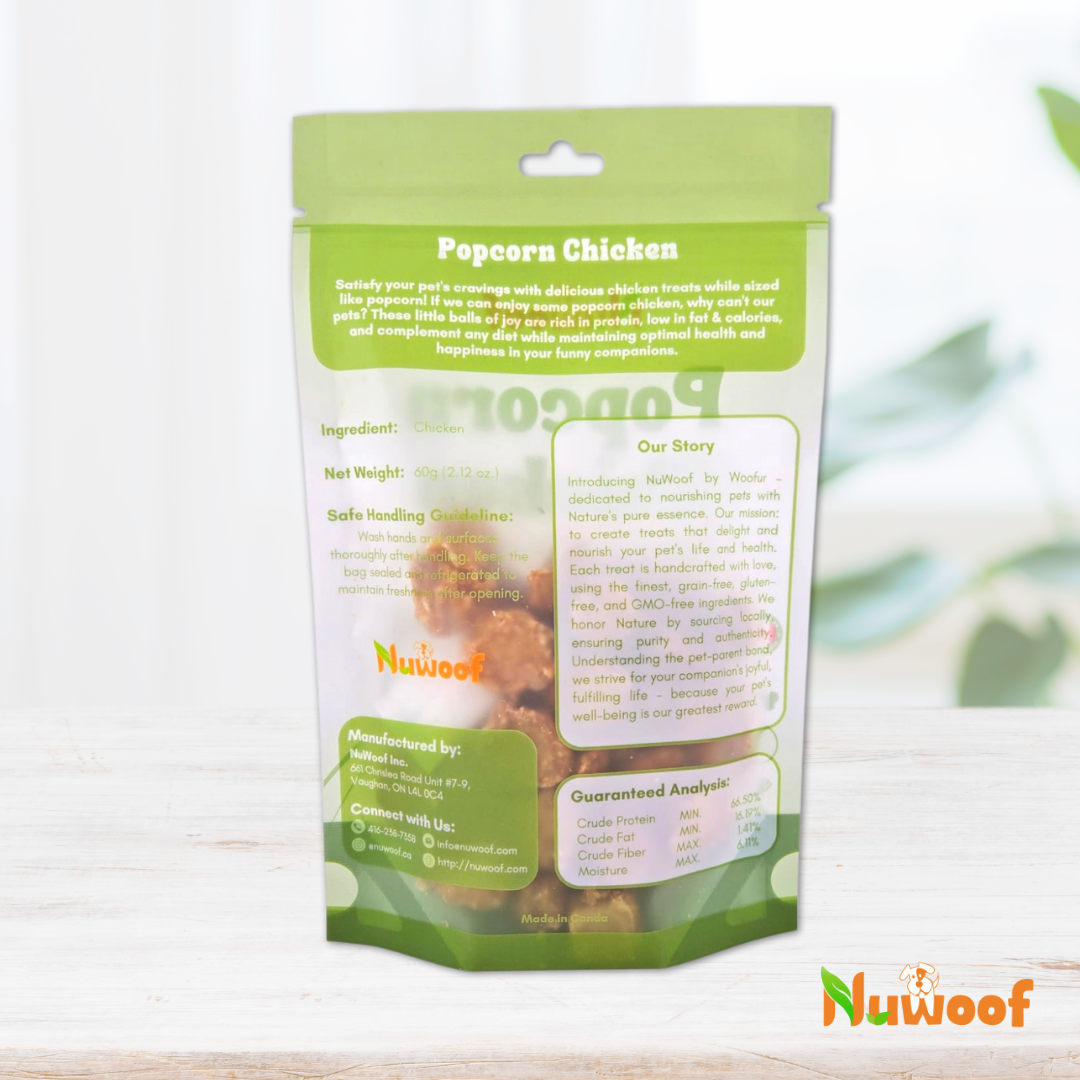 NuWoof - Popcorn Chicken Treats 60g