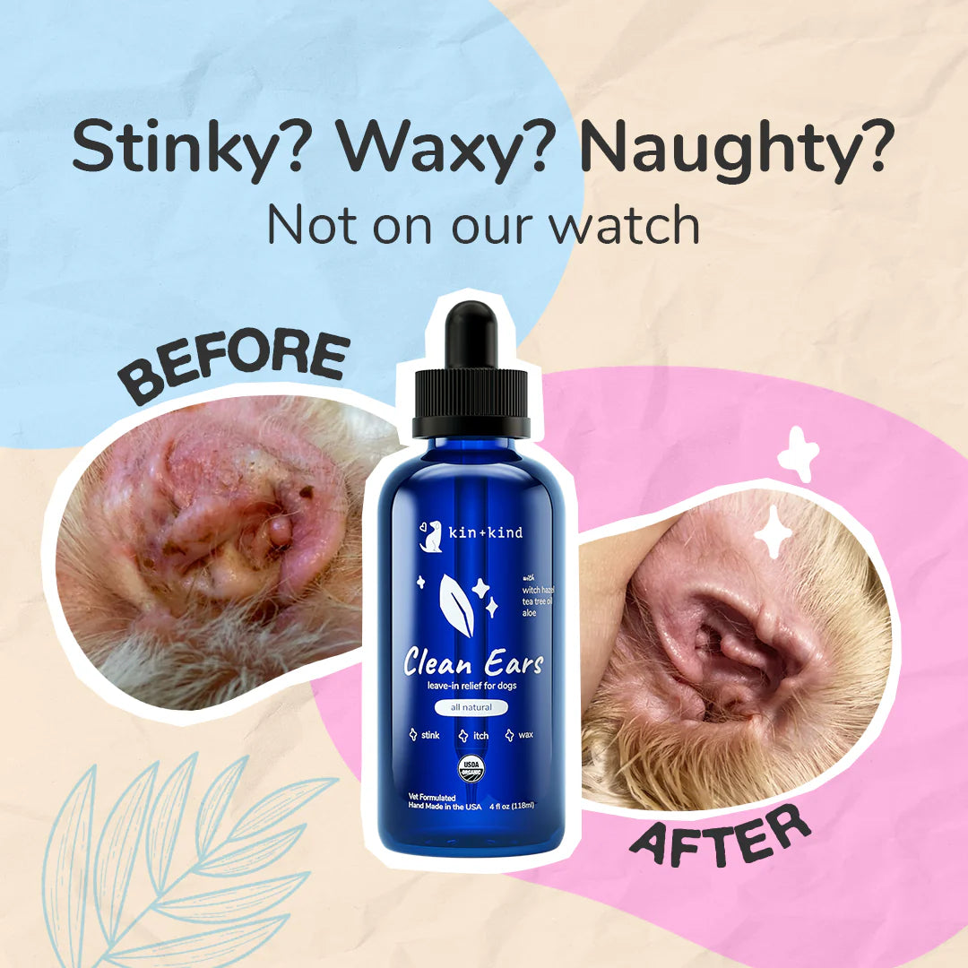 Kin + Kind - Organic Clean Ears (4oz) - Woofur Natural Pet Products