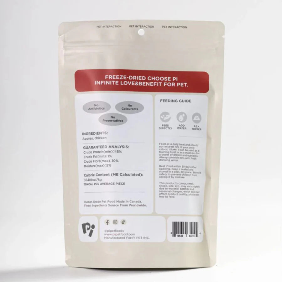 Pi Pet - Freeze-Dried Apple & Chicken Twists