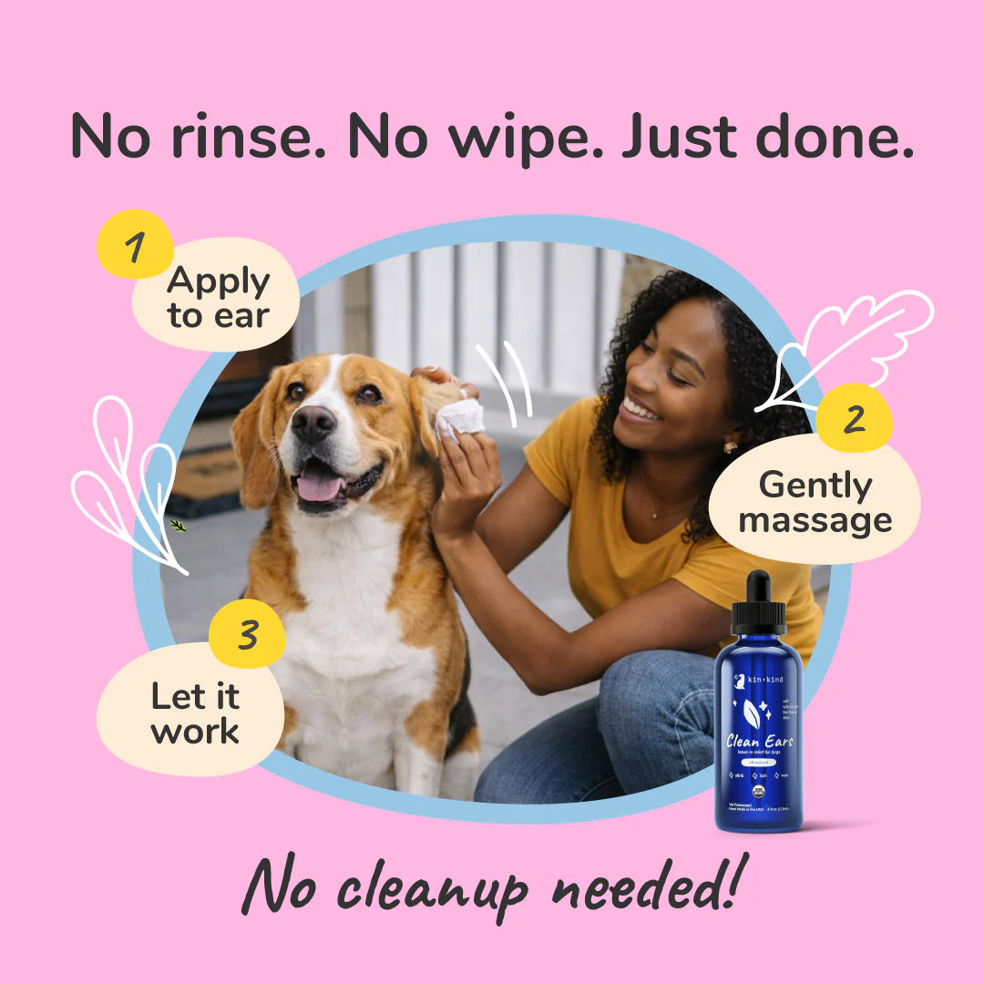 Kin + Kind - Organic Clean Ears (4oz) - Woofur Natural Pet Products