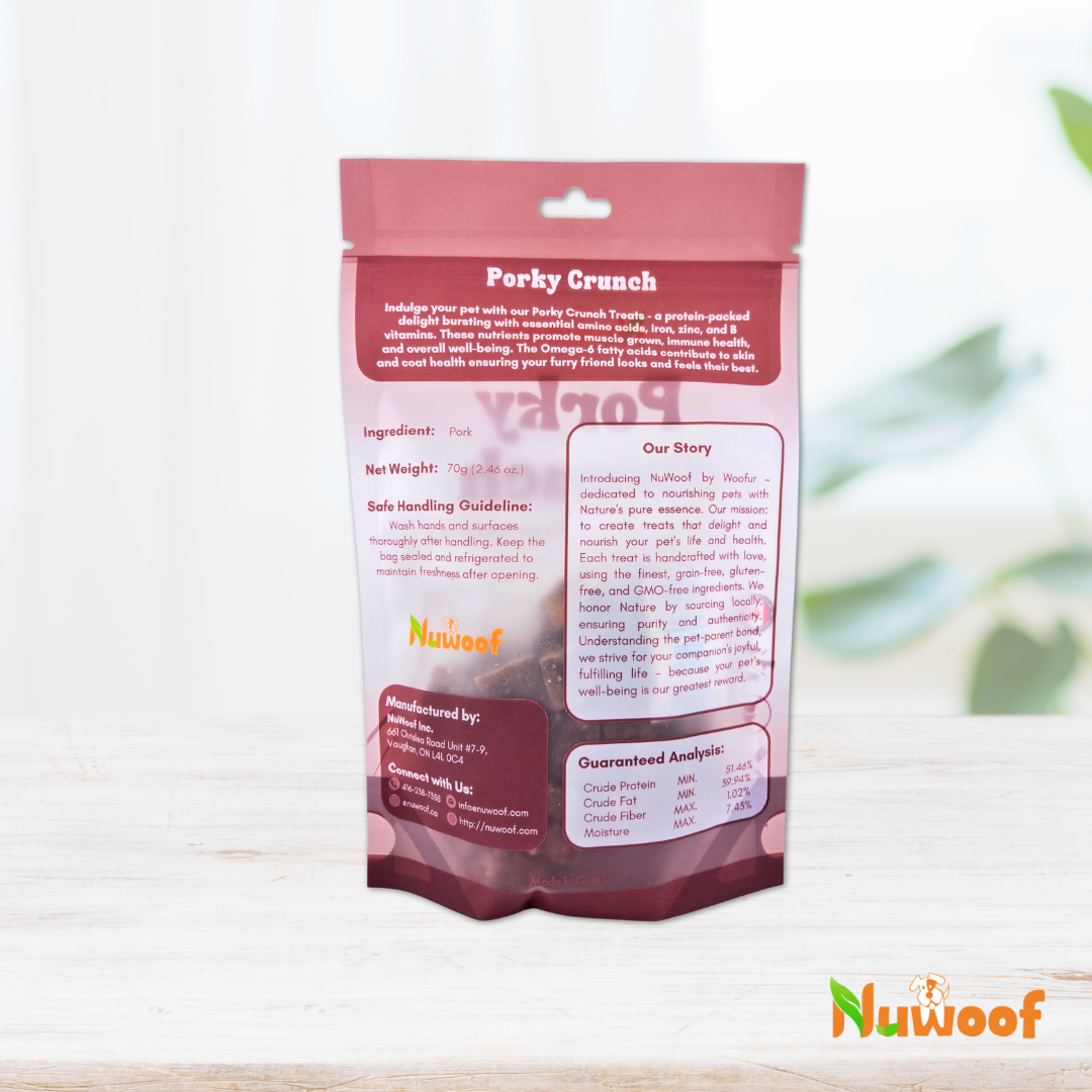 NuWoof - Porky Crunch Treats - 70g