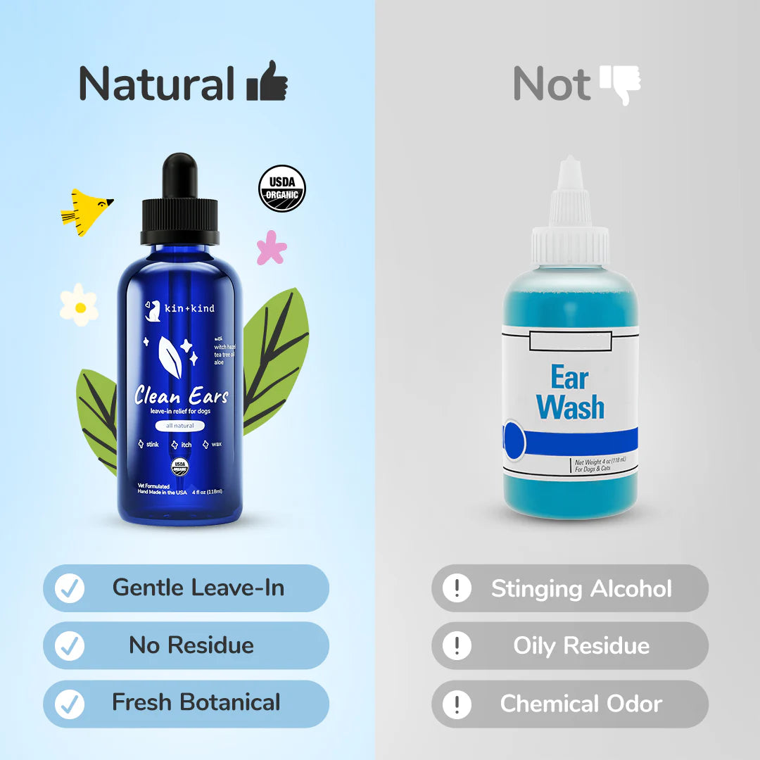Kin + Kind - Organic Clean Ears (4oz) - Woofur Natural Pet Products