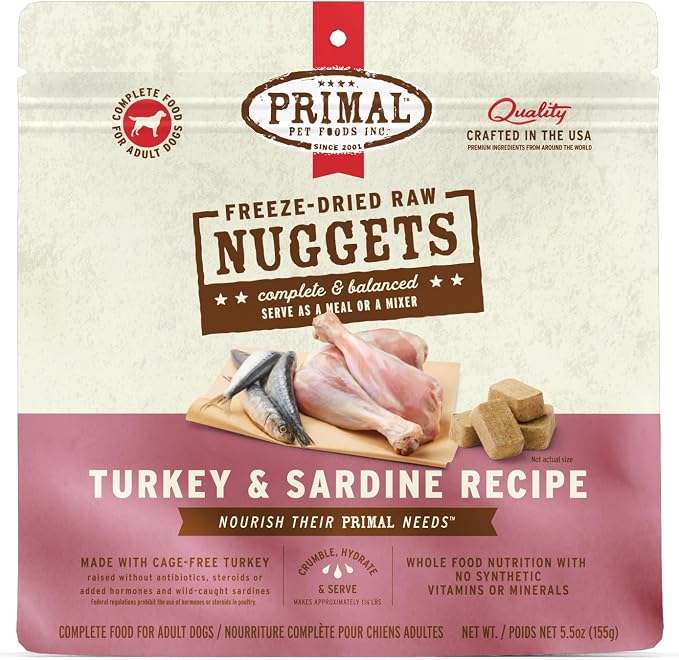 Primal Freeze Dried - Nugget Turkey & Sardine Recipe