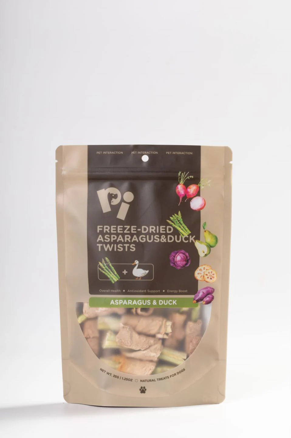 Pi Pet - Freeze-Dried Asparagus & Duck Twists - Woofur Natural Pet Products