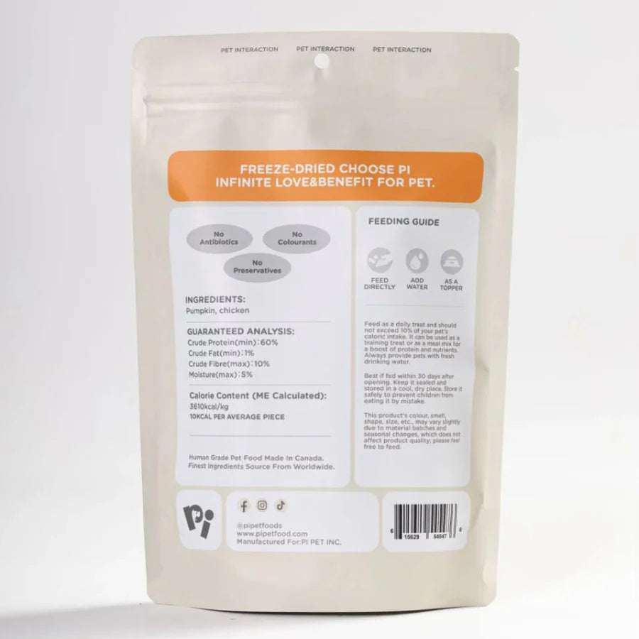 Pi Pet - Freeze-Dried Pumpkin & Chicken Twists