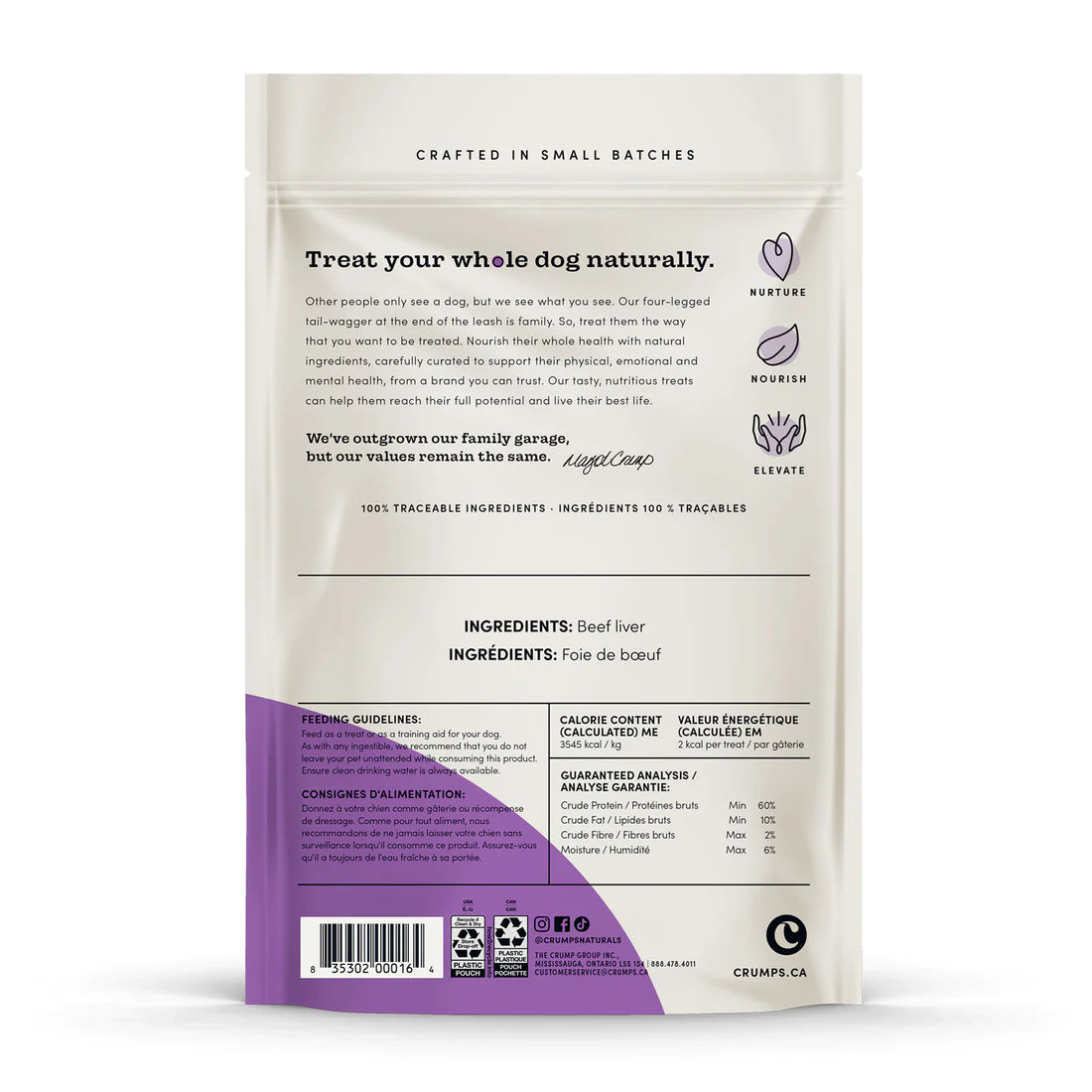 Crumps' Naturals Treats - Beef Liver Bites - Woofur Natural Pet Products