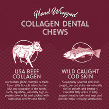 Load image into Gallery viewer, Icelandic+ Beef Collagen Dental Chew Wrapped With Cod Skin 4&quot;