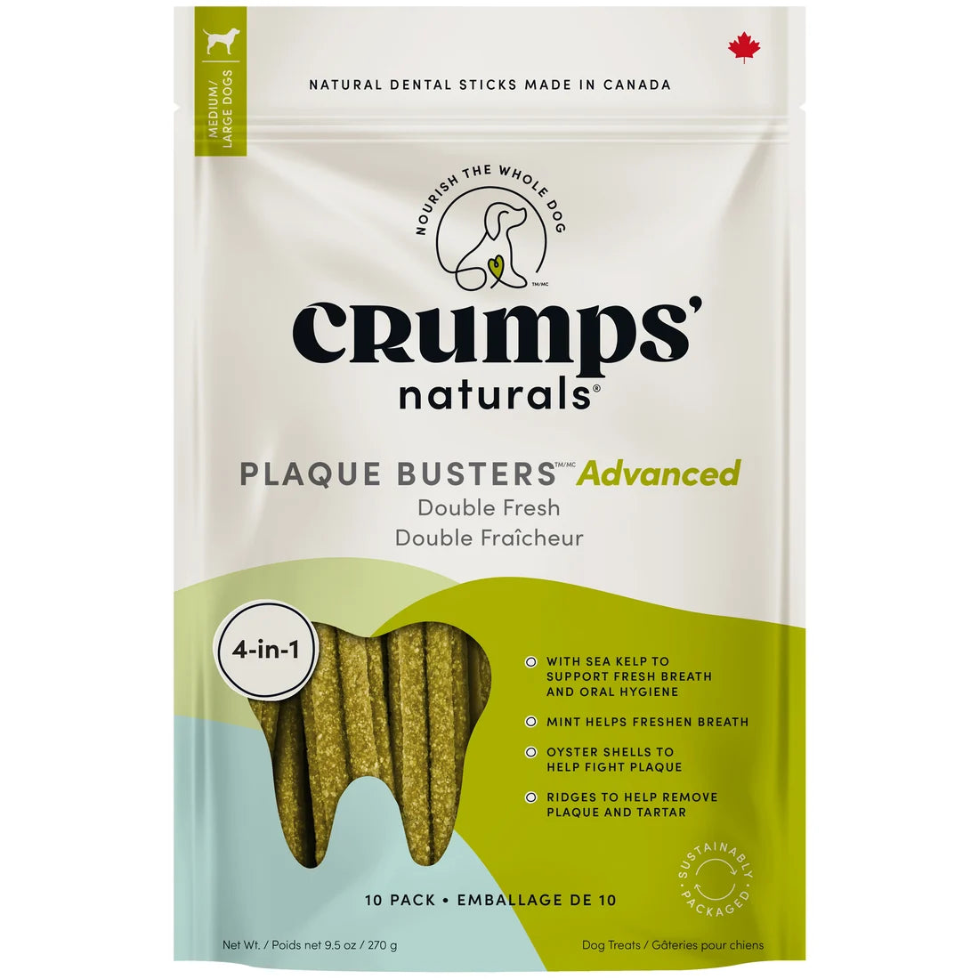 Crumps' Naturals Treats - Plaque Busters Advanced Double Fresh