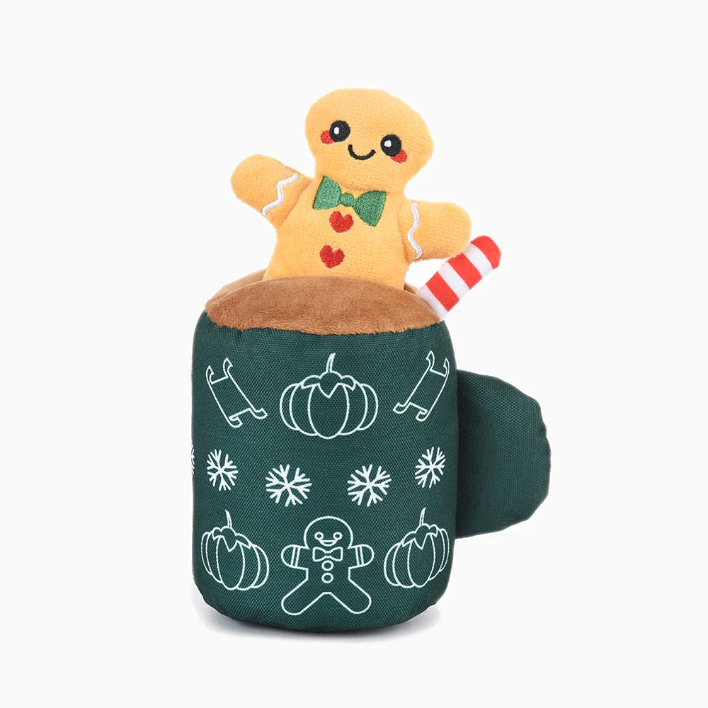 HugSmart: Fuzzy Friends Happy Woofmas - Gingerbread Latte