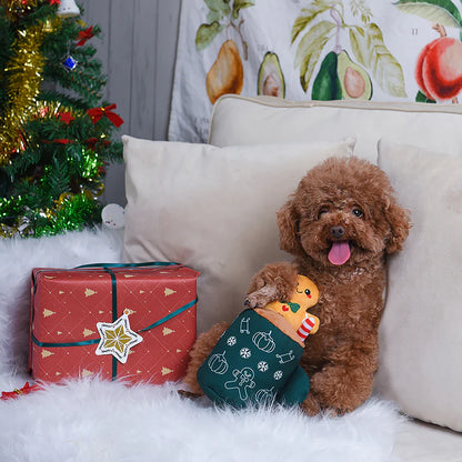 HugSmart: Fuzzy Friends Happy Woofmas - Gingerbread Latte