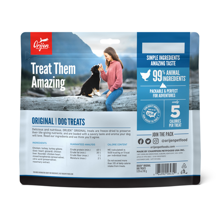 ORIJEN FD TREATS - ORIGINAL - Woofur Natural Pet Products