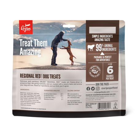 ORIJEN FD TREATS - REGIONAL RED - Woofur Natural Pet Products